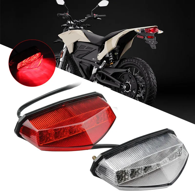 1pcs motocykel upravený chvostovým svetlom Elektrické vozidlo Zadné chvostové svetlo LED Brzdenie VÝSTRAHA SVETLA SVETLO Malé chvost