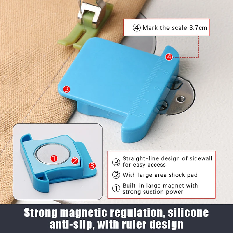 1pcs Multifukntional Industrial Shit Stry Stry Sprievodca švami s magnetom Sprievodca domácimi šijacími strojom Sprievodca s mierkou