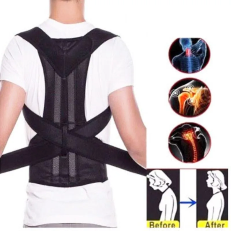 1pcs nastaviteľný kolektor doliny korzet priedušný zadný podpera na zadnú podporu ramennej podpera Brace Straight Corrector pre ľudí
