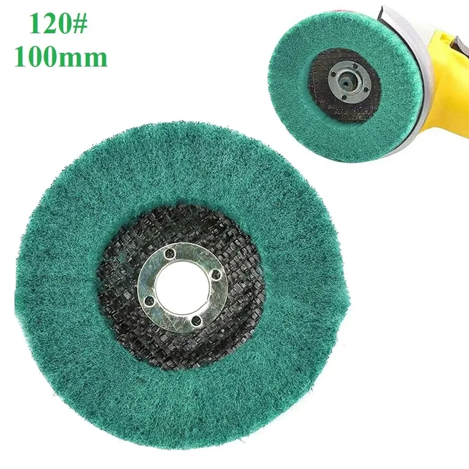 1pcs Nylonový klapkový disk s oxidom hlinitého Brusive 4 palcového leštiaceho kolesa pre zadnú dosku zo sklenených vlákien v mlynčine