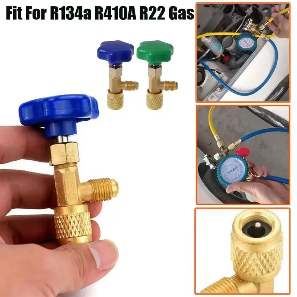 1pcs Nízkotlakový výdavkový ventil fľaše otvárač pre R22 R134A R410A Plyn 1/4 SAE Auto AC môže klepnúť na ventilové fľašové príslušenstvo