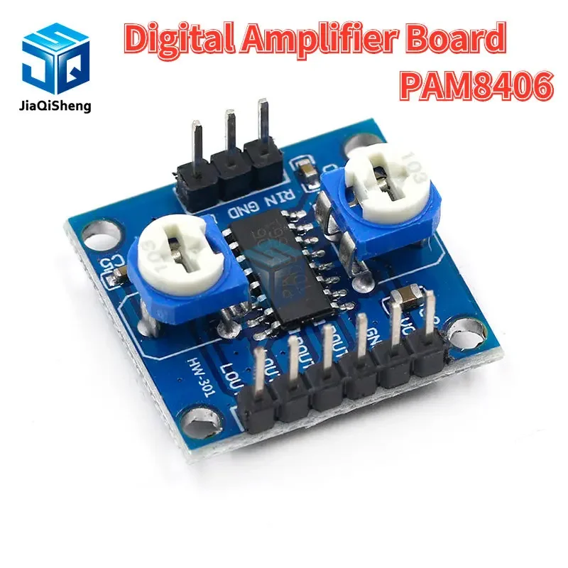1pcs PAM8406 Digitálna zosilňovacia doska s objemovým potenciometrom 5WX2 stereo
