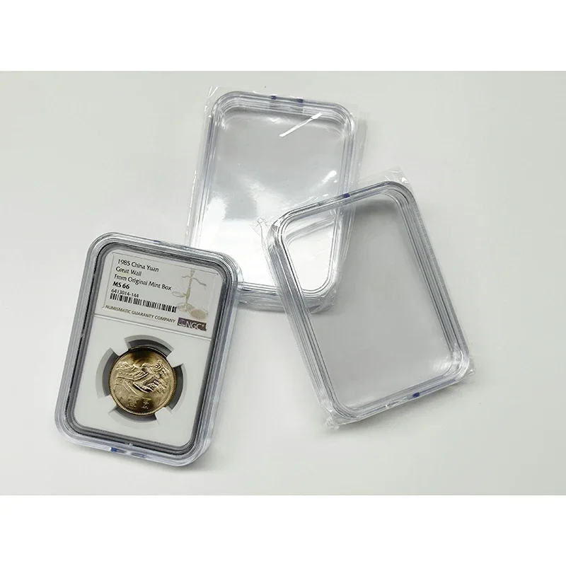 1pcs PCCB Transparentné úložné pole Displej Identifikacia Coin Protection Box pre NGC SLAB Hodnotenie mince