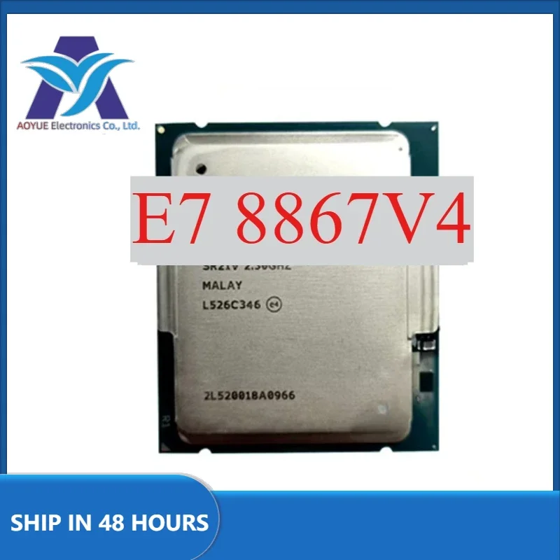 1pcs perfektný test E7-8867 V4 E7 8867 V4 E7-8867v4 E7 8867v4 2,40 GHz 18 Core 45 MB Cache 165W LGA 2011-3 procesor