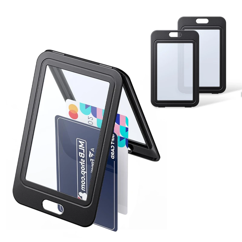 1pcs plastový odznak Zamestnanec Držiteľ odznaku obojstranného priehľadného zatiahnuteľného držiteľa úradu držiteľa karty Držiteľ odznaku