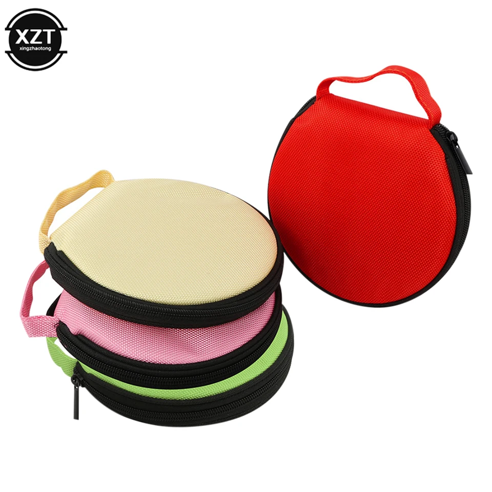 1pcs prenosné CD DVD puzdro 20p kapacita Oxford Cast Storage Round Držiteľ so zipsom pre hom