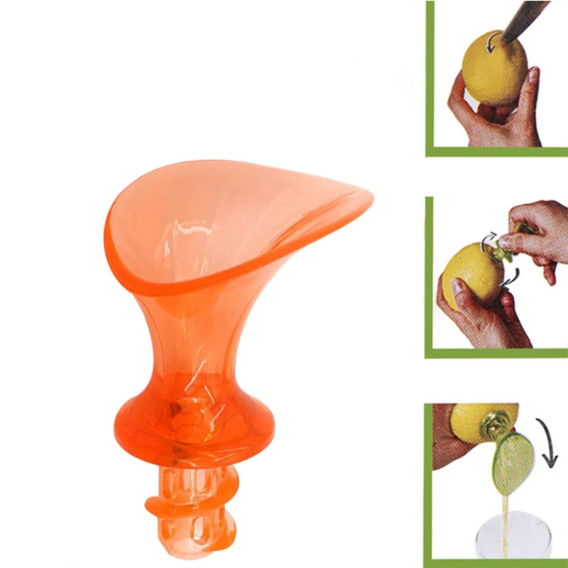 1pcs prenosný plastový ručný stlačený stlačení multifunkčný kuchynský náradie Orange Citron Juicer Manual Drainer Gadget