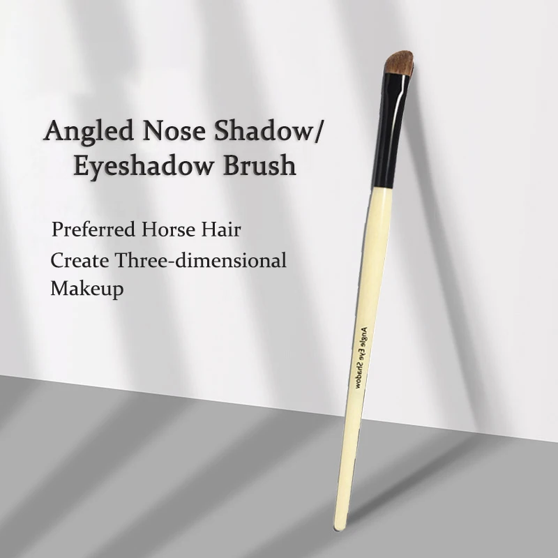1pcs Profesionálny šikmý nosový tieň tieňové make -up kefy mäkké syntetické vlasy Prenosné cestovné kozmetické nástroje kefy