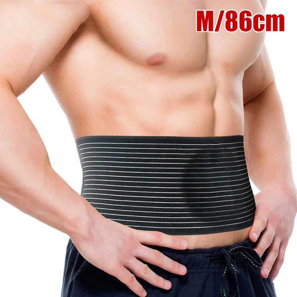 1pcs pupočníkový pupkový prietrž pre mužov a ženy/brušné podporné spojivo s podložkou elastickou bavlnou zmesou tkaniny M （86 cm）