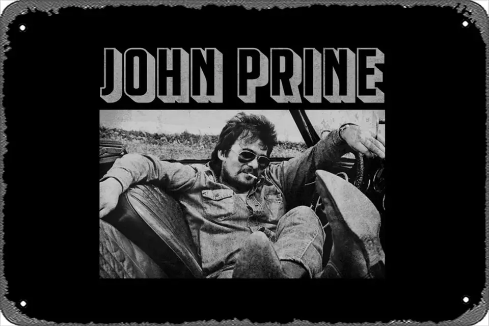 1pcs, retro cínová značka John Prine Folk Legend Vintage Funny Novinka kovové znaky Man Cave Humory Signs