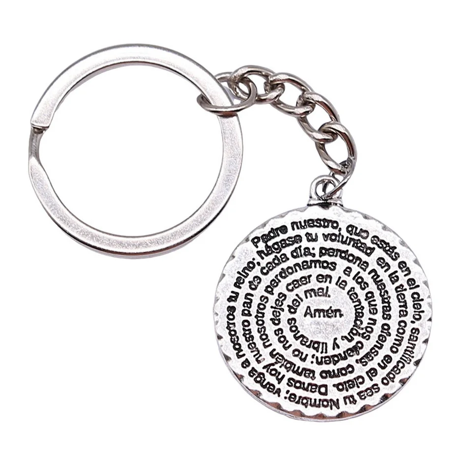 1pcs Round Amen Biblia Biblia Krúžky automobilový prívesok šperky pre mužov Veľkoobchod Prsteň Veľkosť 28 mm