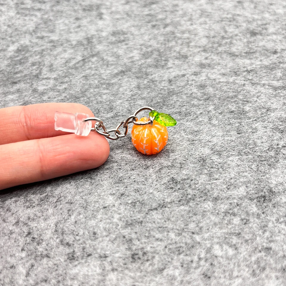 1pcs rozkošný praktický mini živici oranžový ovocný kúzlo prachové zástrčky pre mobilný telefón, tablety, notebooky, USB-C a port blesku