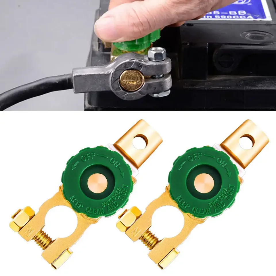 1pcs s vysokým obsahom batérie prerušenie izolátora prerušenia 12 V 24 V Zelená 17 mm hodí štandardné záporné časti terminálových automobilov