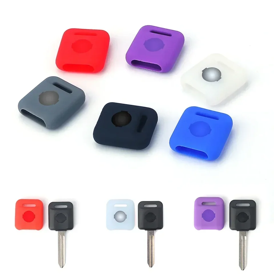 1pcs Silikone Key Case Držiteľ pre Nissan pre Bluebird pre Tiida pre Sylphy Black Red Blue Purple Gray White Key puzdro