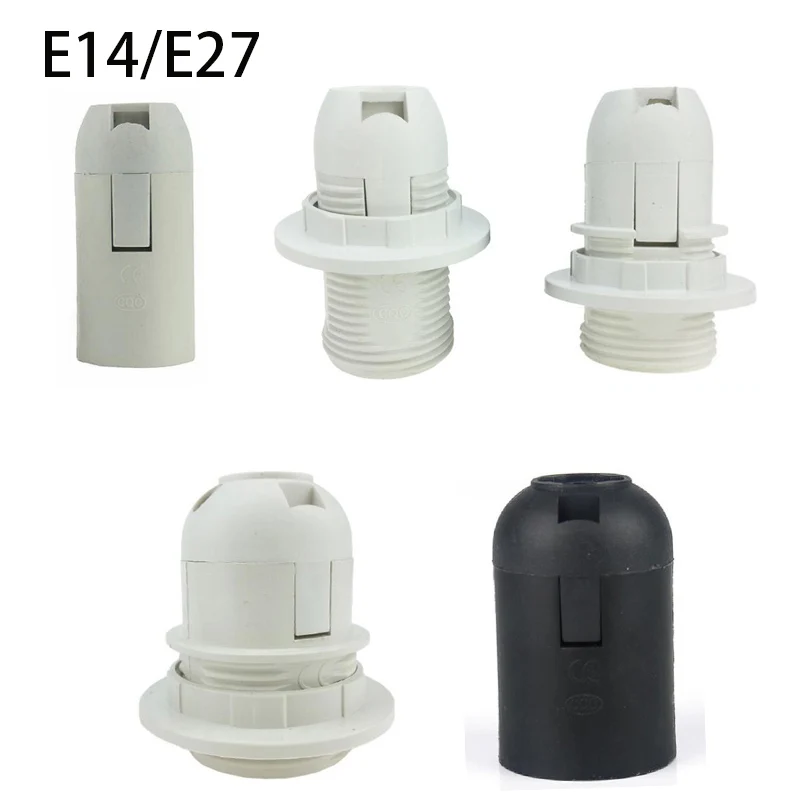 1pcs skrutka E14 E27 M10 LED žiarovka LED žiarovka Základná čiapka Držiak elektrický prívesok Socket Lamp prevodník 220V 110V