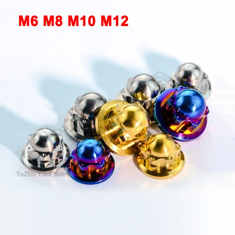 1pcs Titán zliatiny Fancy Cap Uzavreté príruba Acorn Nuts M6 M8 M10 M12