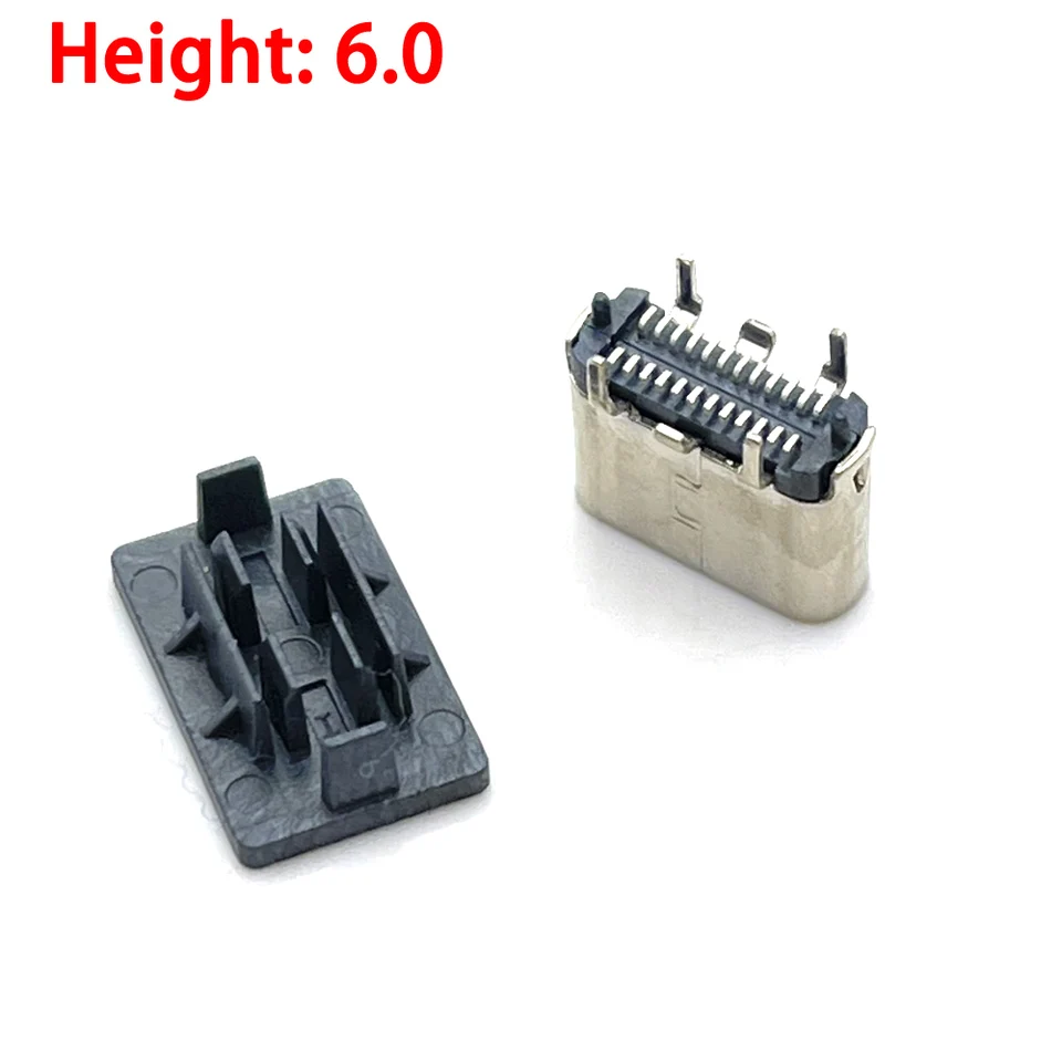 1pcs Type-C 24pin priama zásuvka 90 ° Plug-in plug-in doska rýchle nabíjanie typu-C samica USB ženský plug-in konektor
