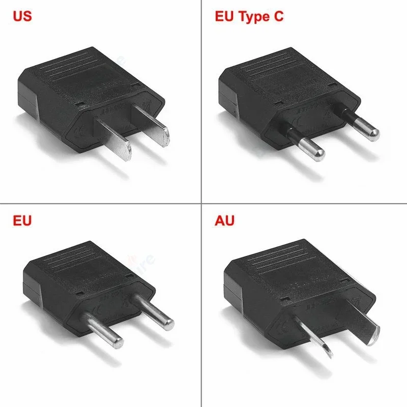 1pcs Universal EU Plug Adapter Au American USA do Eu Euro Travel Adapter Type C Elektrická zástrčka
