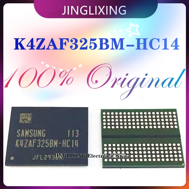 1pcs/veľa Nový originálny K4ZAF325BM-HC14 K4ZAF325BM HC14 GDDR6 2GB 180 ČIP FBGA UNTUK INNOSILON A10 & GPU ETH Miners Inovácia
