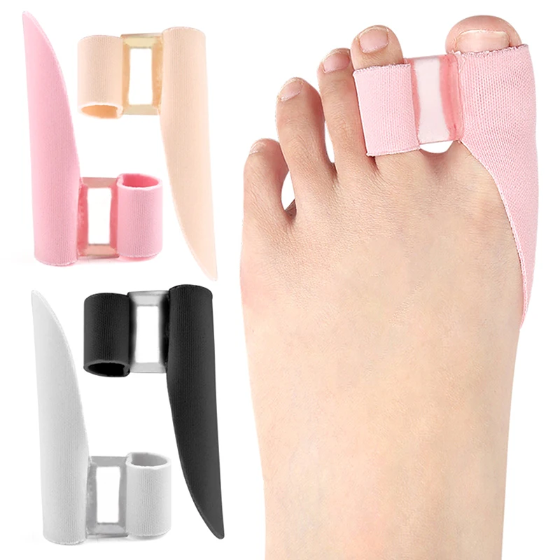1pcs veľké nohy prekrývajúce sa špičkovú štiepku nohy Care Tool Hallux Valgus Corrector Dva diery silikónové toe separátory ortopedic ortopedic