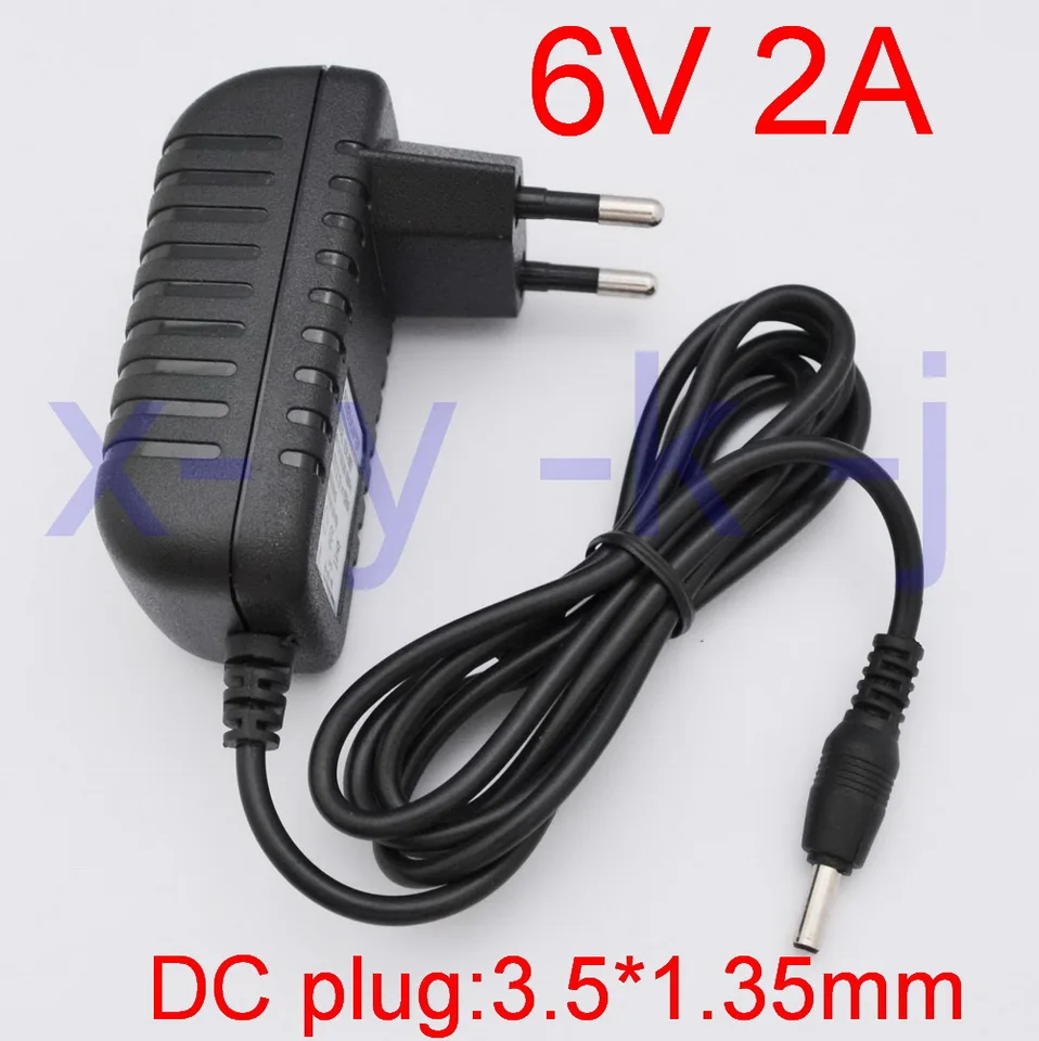 1pcs Vysoko kvalitný DC 6V 2A IC program AC100V-240V Prevodník prepínača napájacieho adaptéra 2000ma Dodávka EÚ EU DC 3,5 mm x 1,35 mm