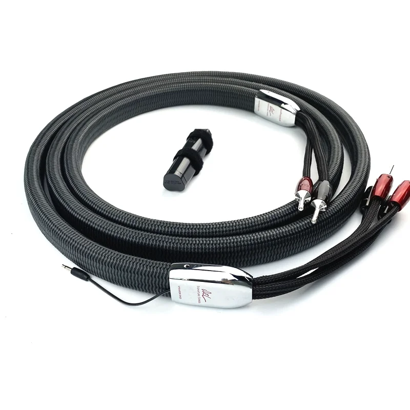 1pcs Wel Signature HiFi Audio Reproduktor kábel Strieborný 1000 Séria Spadová alebo banánová zástrčka s uhlíkovým vláknom 72V batériou