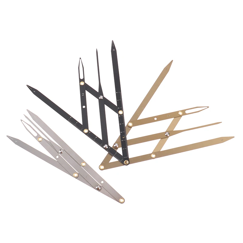 1pcs Zlatý pomer posuvné pravítko nastaviteľné meranie z nehrdzavejúcej ocele Symetrický nástroj Symetrický strmeňový make -up prenosný make -up