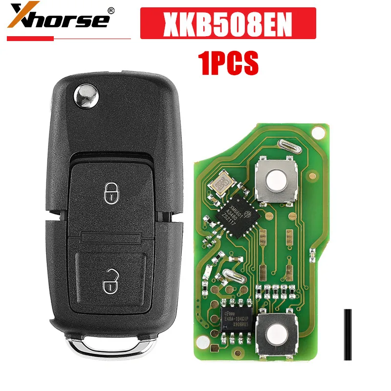 1pcs/šarža xhorse xkb508en Wire Universal Remote Key B5 Style 2 tlačidlá pre kľúčový nástroj VVDI, VVDI2 (anglická verzia)