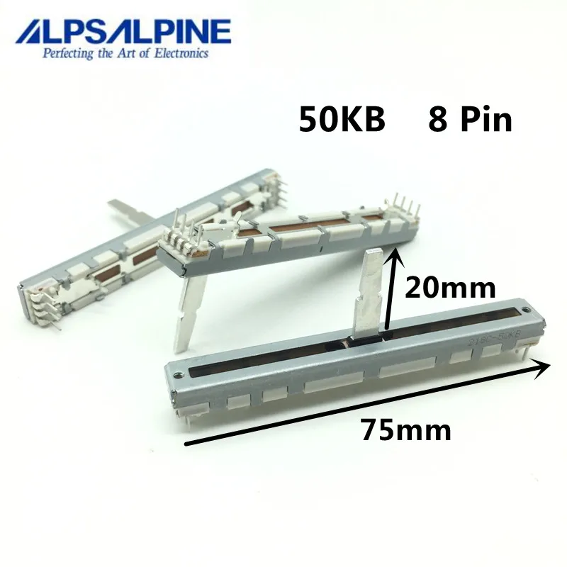 1pcs ， Potentiometra s rovným sklzom ， 50 kB ， 8pin ， DCV1011 ， Putter rýchlosti pre prehrávača diskov ， DDJ-400 800 RR SR2 ERGOV FLX6 CMX-3000 5000 5000
