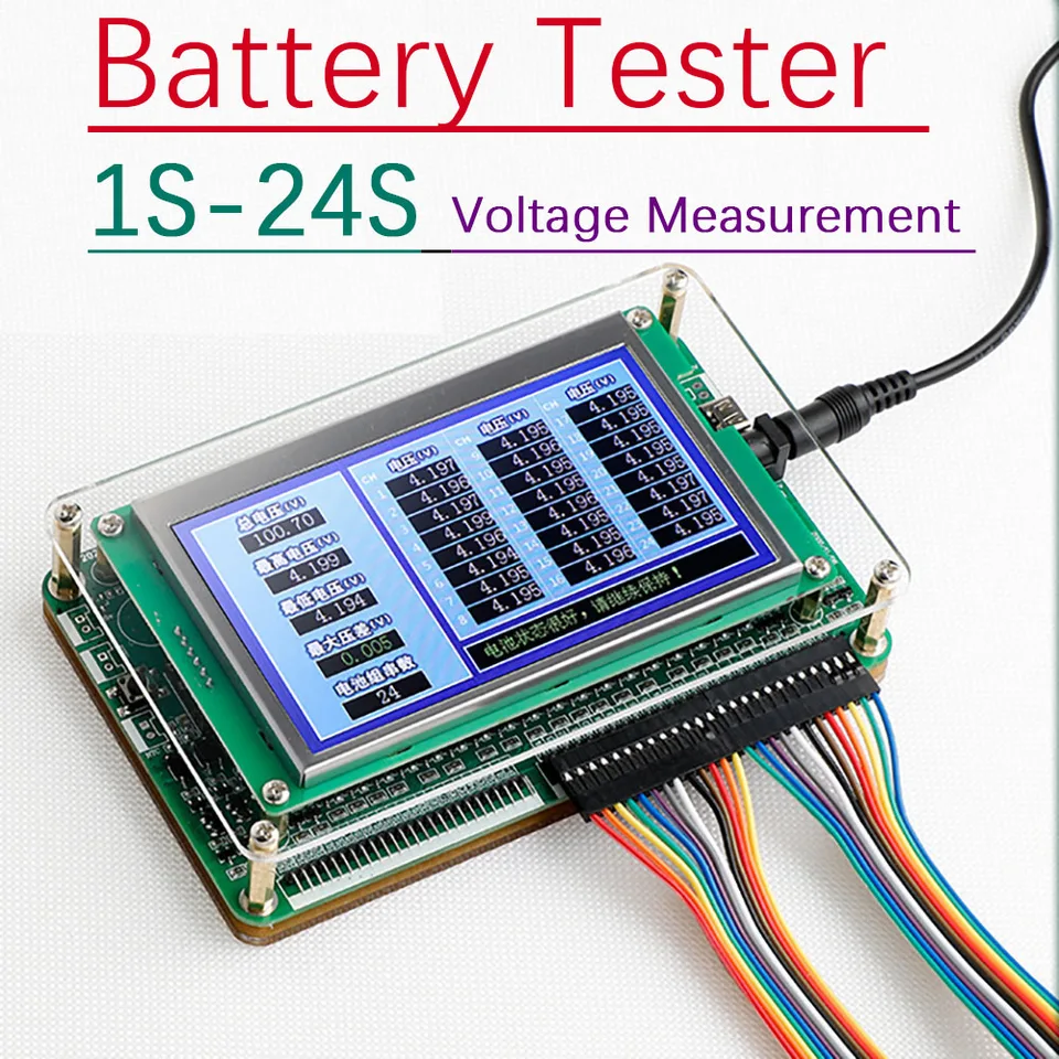 1S-24S Tester napätia lítium batérie Meranie jednotlivých buniek Identifikácia strunového čísla Volt meter zobrazenie Li-ion LifePo4 LTO