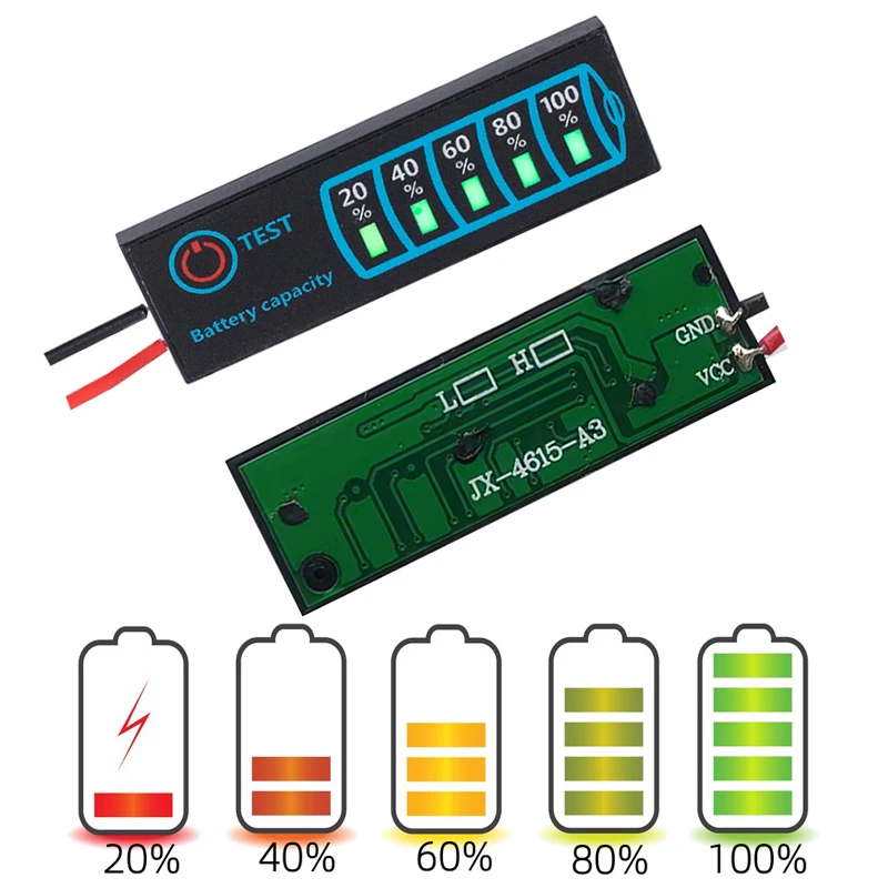 1S-8S 18650 Li-Ion Lipo Littium 5-30V Olovna kyselina Tester Tester LCD LCD Modul Modul kapacita napätia