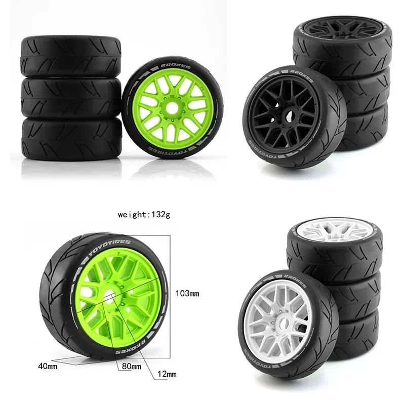 1set 103 mm 1/8 rc off-road Buggy Rally Pneumatiky koleso 17 mm hex pre tím Arrma Redcat Losi Kyosho VRX HPI WR8 HSP HOBAO