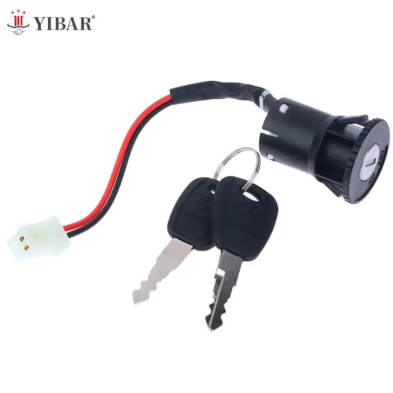1set 2 vodiče zapaľovacieho spínača s 2 klávesmi Off Lock pre elektrické skútre ATV vreckové bicykle motocyklové motocykle ATV Quad Bike