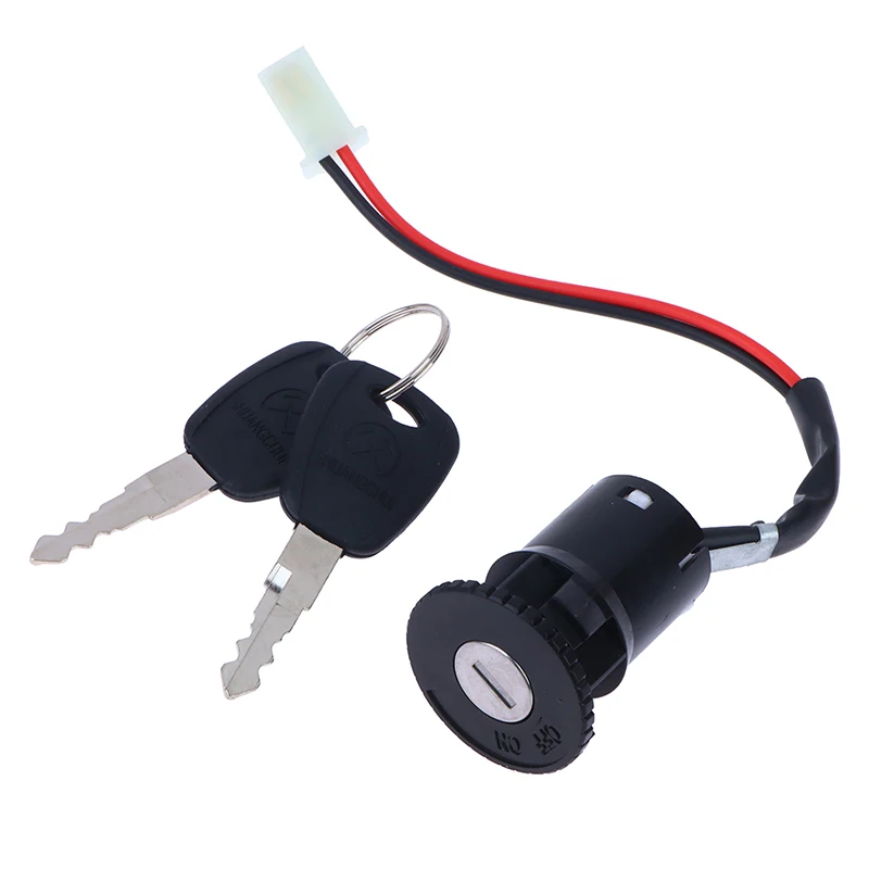 1set 2 vodiče zapaľovacieho spínača s 2 klávesmi Off Lock pre elektrické skútre ATV vreckové bicykle motocyklové motocykle ATV Quad Bike