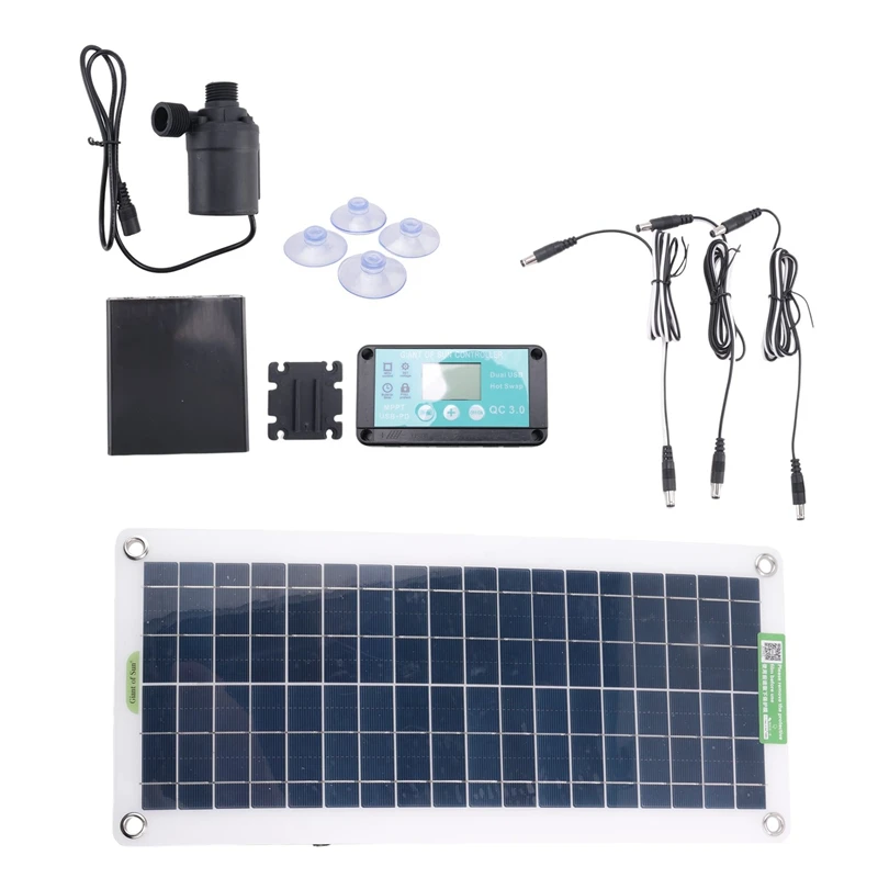1set 50 W solárna voda čerpadlo DC12V 800L/h s nízkym hlukom Solárna voda Fontána Čerpadlo Solárna bunka Vodné čerpadlo