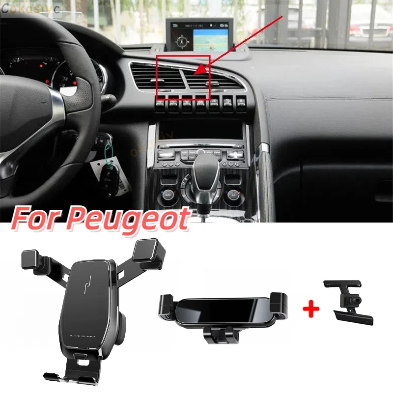 1set Abs plastový materiál pre roky 2013-2021 Peugeot 3008 m Špeciálny držiak telefónu s automobilom pevná držiak stojan na mobilné gravitácie