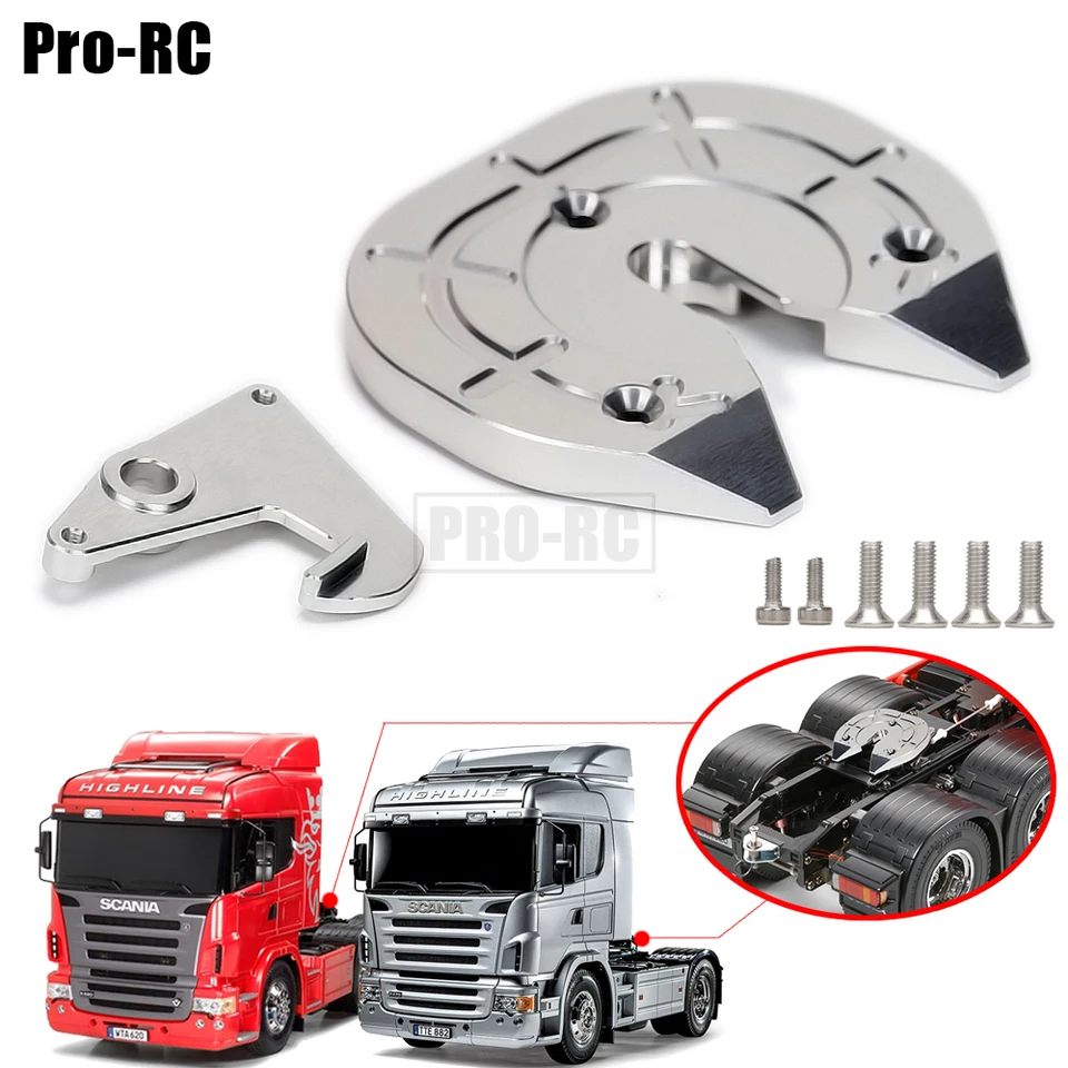 1set ALU zliatina Drag Head Truck DeCuping Disk Disk E3 E10 / X3 X4 pre RC CAR 1/14 TAMIYA TRACTOR TRACK 56301 56302 56303 56304