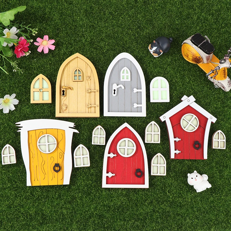 1set Dollhouse Miniatúrny fluorescenčný víly Elf Dvery Model Model House Furniture Decor Hračka