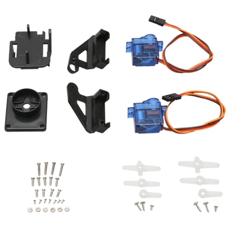 1Set Dual Auta Servo Servo Gimbal Anti-vibračná plošina Montáž PTZ Pan/Tilt s 2pcs 9G servo pre zostavu FPV Drone zostava