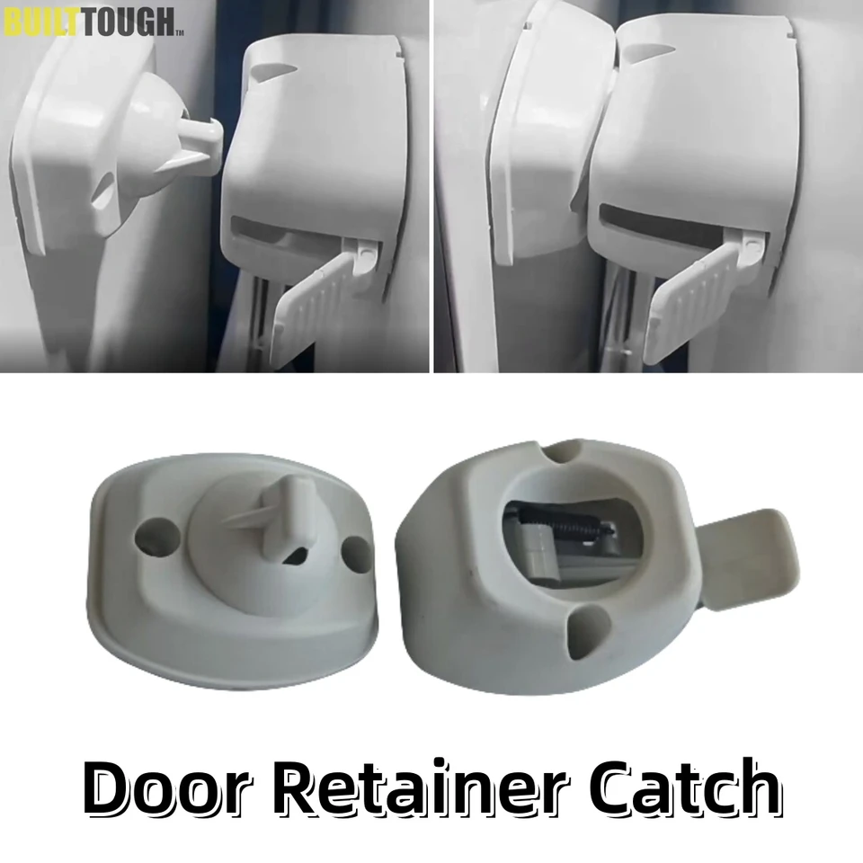 1set Dvere Catch Latch White Plast Stop Entry pre Coachmana Elddis RV Caravan Drdeal Držiteľ držiaka Camper Camper Mestine Accessories