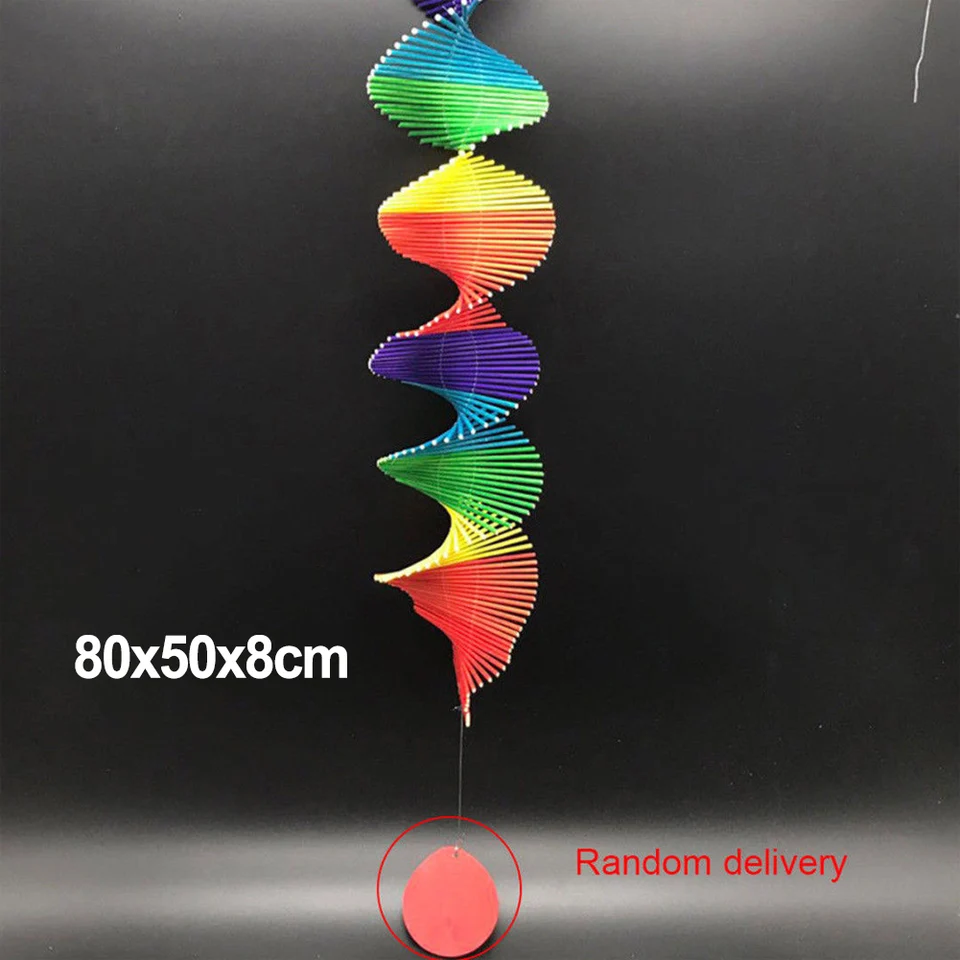 1set dúhový veterný spinner mobilný zvonenie trávnika veterná špirála Domáci dekor farebná dúha DIY ORNAMENT GARDEN