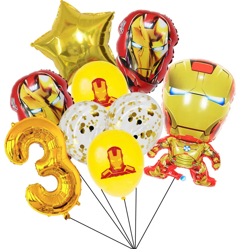 1set Iron Man Super Hero The Avengers Balloon Latex Balóny deti narodeniny dekorácie deti bábätká Balóny