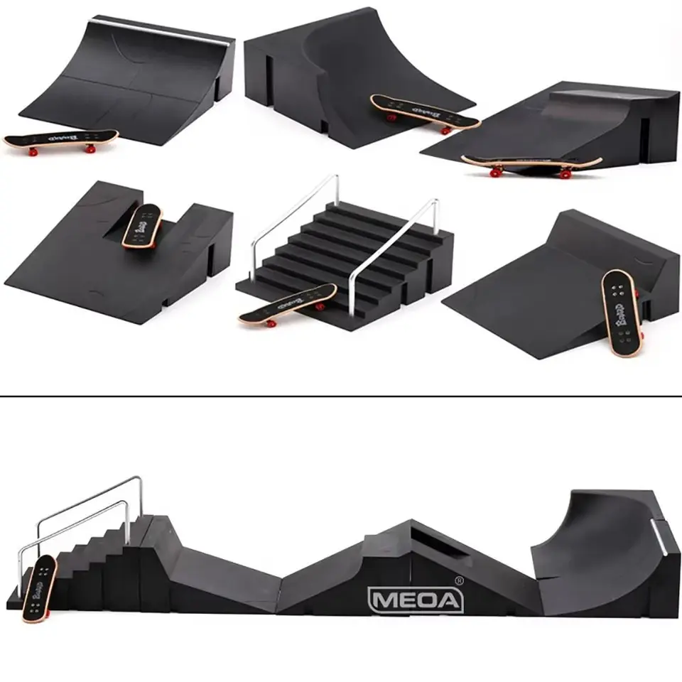 1set korčule hračky na prsty výcvik skate park sada scéna vtipná čierna technológia Prax Plast prstov skateboardov Extreme Sport