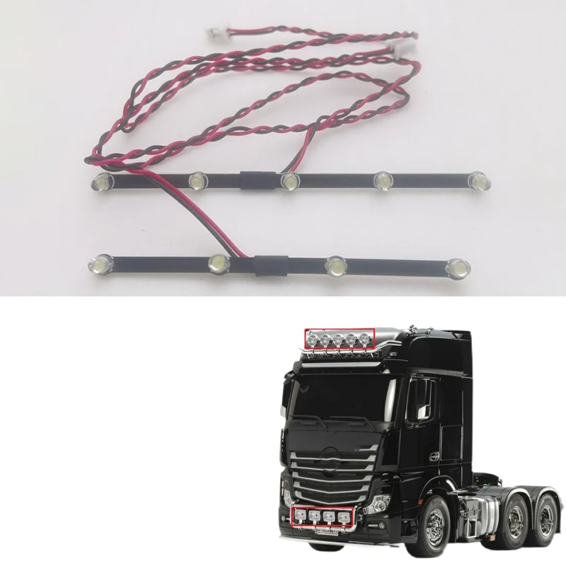 1set LED DOME SVETA LIGHT LAMP SPIT SPIT Súprava pre 1/14 TAMIYA RC TRAILER TAIRER Tipper Benz ACTROS 56348 3363 DIY Auto príslušenstvo