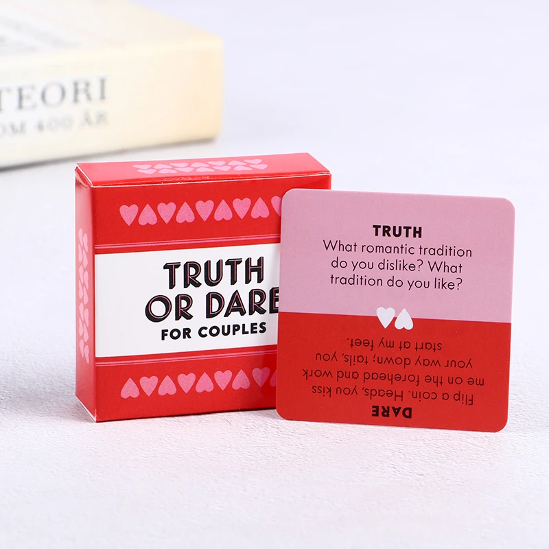 1set Mini malá veľkosť pravda alebo odvážte sa pre páry karty hier milovníci párov Doplnková hra Dodávka Príležitostné hry pre dospelý sex tarot paluby