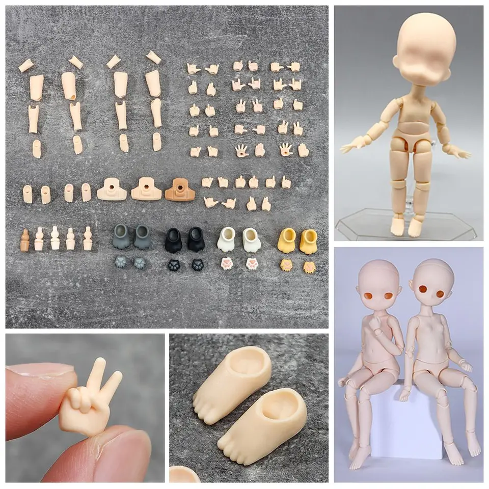 1set nová 11cm dielky bábiky Ymy Body pre BJD Doll pre obitsu11 GSC ruka OB11 1/12BJD Doll Bod Bodsovia Holdable Doll Hray Hray Hray Hand