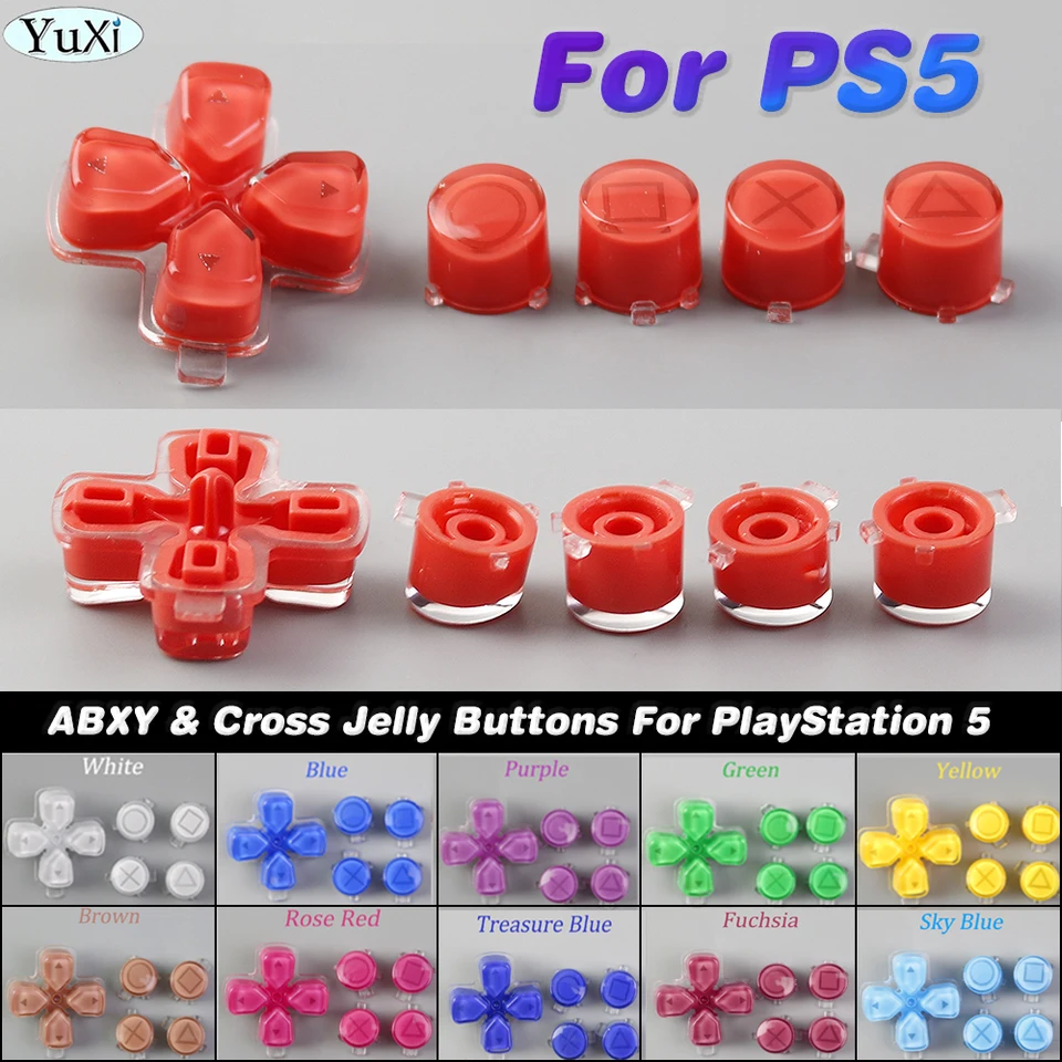 1set pre PS5 DPAD Abxy želé tlačidlo pre tlačidlo PlayStation 5 V1 V2 V3 Oprava zdieľanie tlačidla Repar