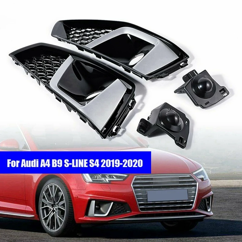 1set predný dolný nárazník mriežky hmlové svetlo kryt hroty pre A4 B9 S-Line S4 2019-2020 8WD807681J 8WD807682J