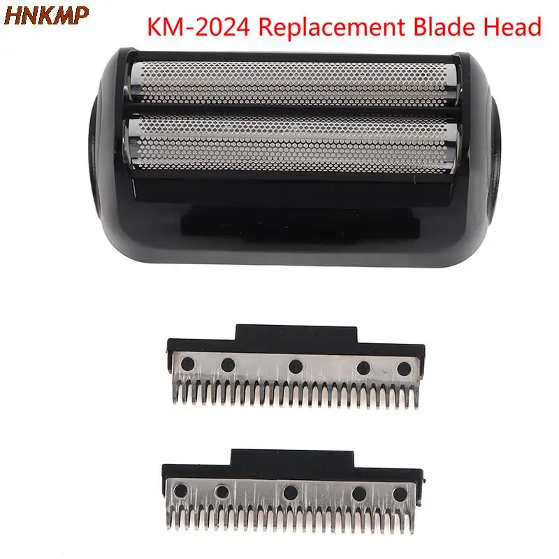 1set Razor Blade Shaver hlava pre pánske elektrické holiaceho strojčeka KM-2024 Razor Mesh Blade Net Originálne náhradné bradové holenie dielov