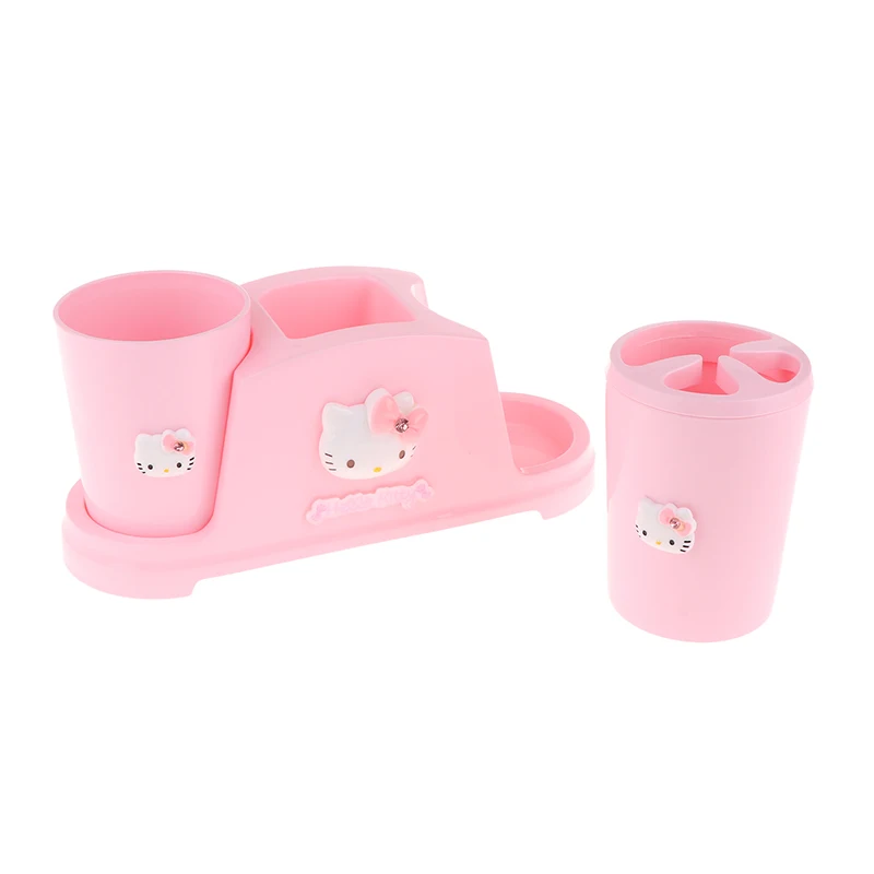 1set Sanrio Coupwash Cup Set Hello Kitty Melody zubná kefka Toaletné potreby držiak študentský internát